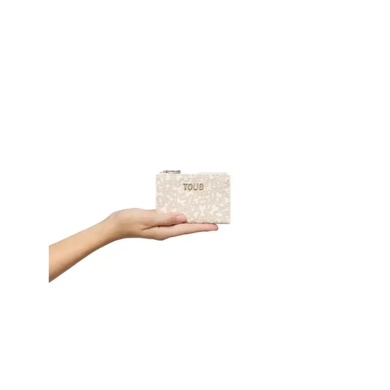 TOUS MONEDERO-TARJETERO KAOS MINI LINES BEIGE - TALLA ÚNICA