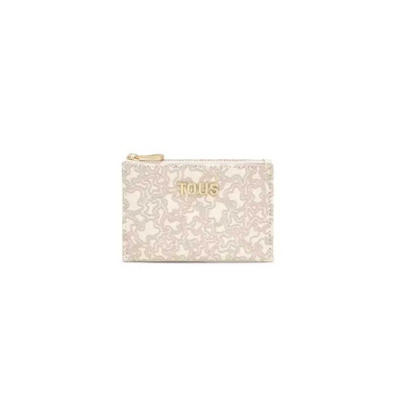 TOUS MONEDERO-TARJETERO KAOS MINI LINES BEIGE - TALLA ÚNICA