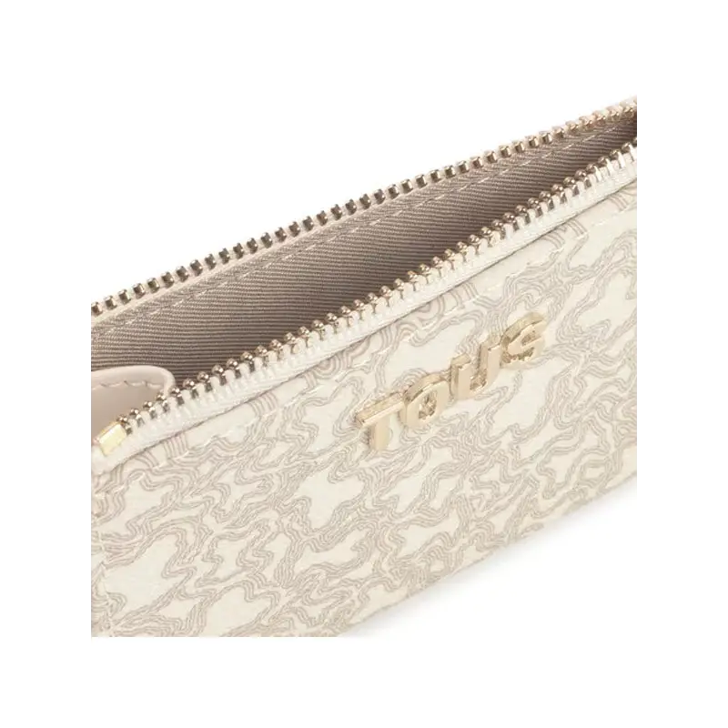 TOUS MONEDERO-TARJETERO KAOS MINI LINES BEIGE - TALLA ÚNICA