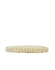 VALENTINO BAGS CINTURÓN LETRAS BEIGE/ORO