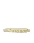 VALENTINO BAGS CINTURÓN LETRAS BEIGE/ORO
