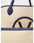 VALENTINO BAGS SHOPPER COVENT NATURAL/BLUE - TALLA ÚNICA