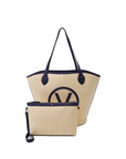 VALENTINO BAGS SHOPPER COVENT NATURAL/BLUE - TALLA ÚNICA