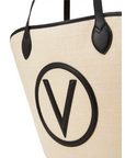 VALENTINO BAGS SHOPPER COVENT NATURAL/NEGRO - TALLA ÚNICA