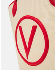 VALENTINO BAGS SHOPPER COVENT NATURAL/ROSSO - TALLA ÚNICA