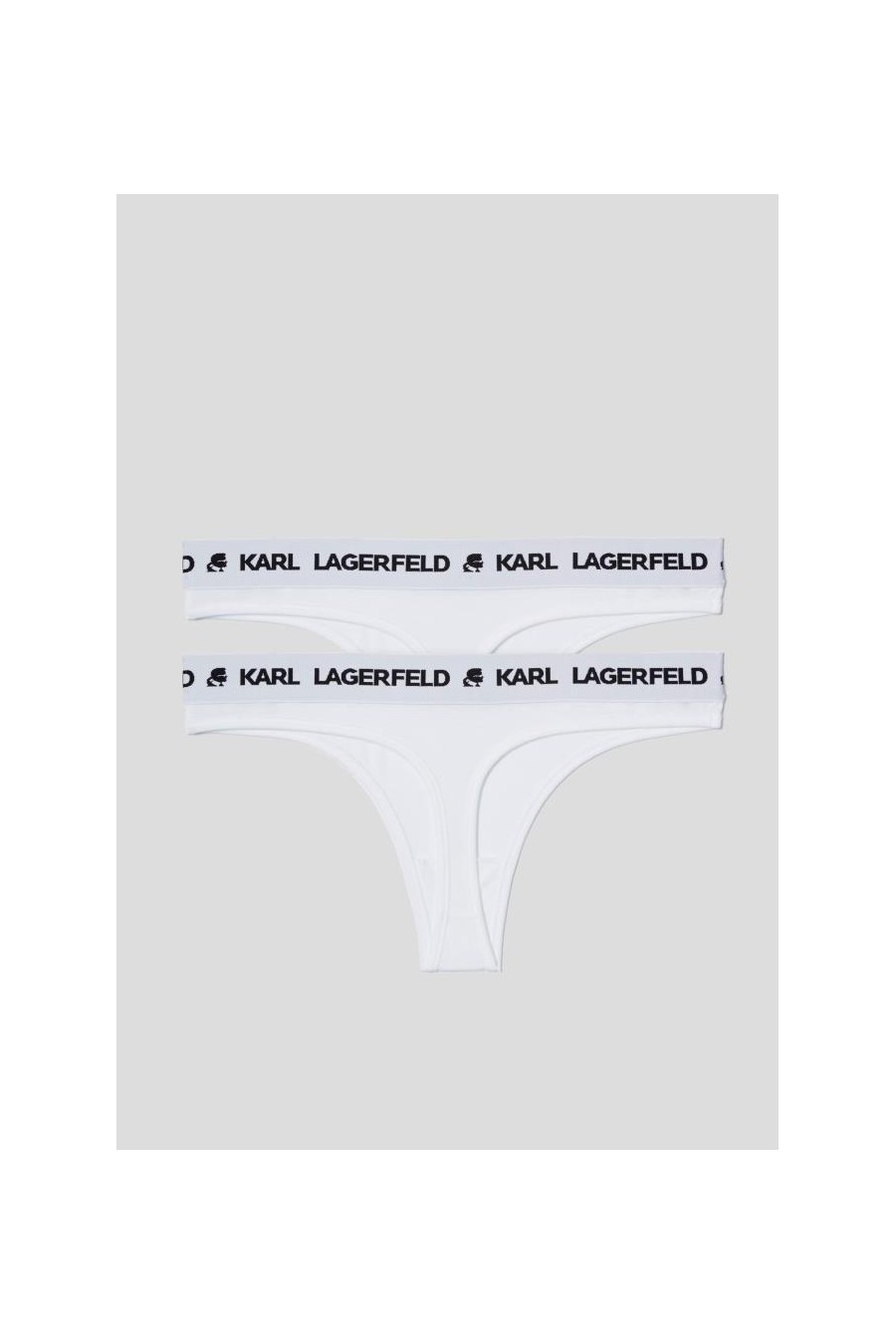 KARL LAGERFELD SET PACK THONG LOGO WHITE 