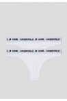 KARL LAGERFELD SET PACK THONG LOGO WHITE 