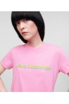 KARL LAGERFELD T-SHIRT FUTURE LOGO CANDY PINK 