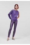 KARL LAGERFELD SHINY SKINNY DENIM LILAC