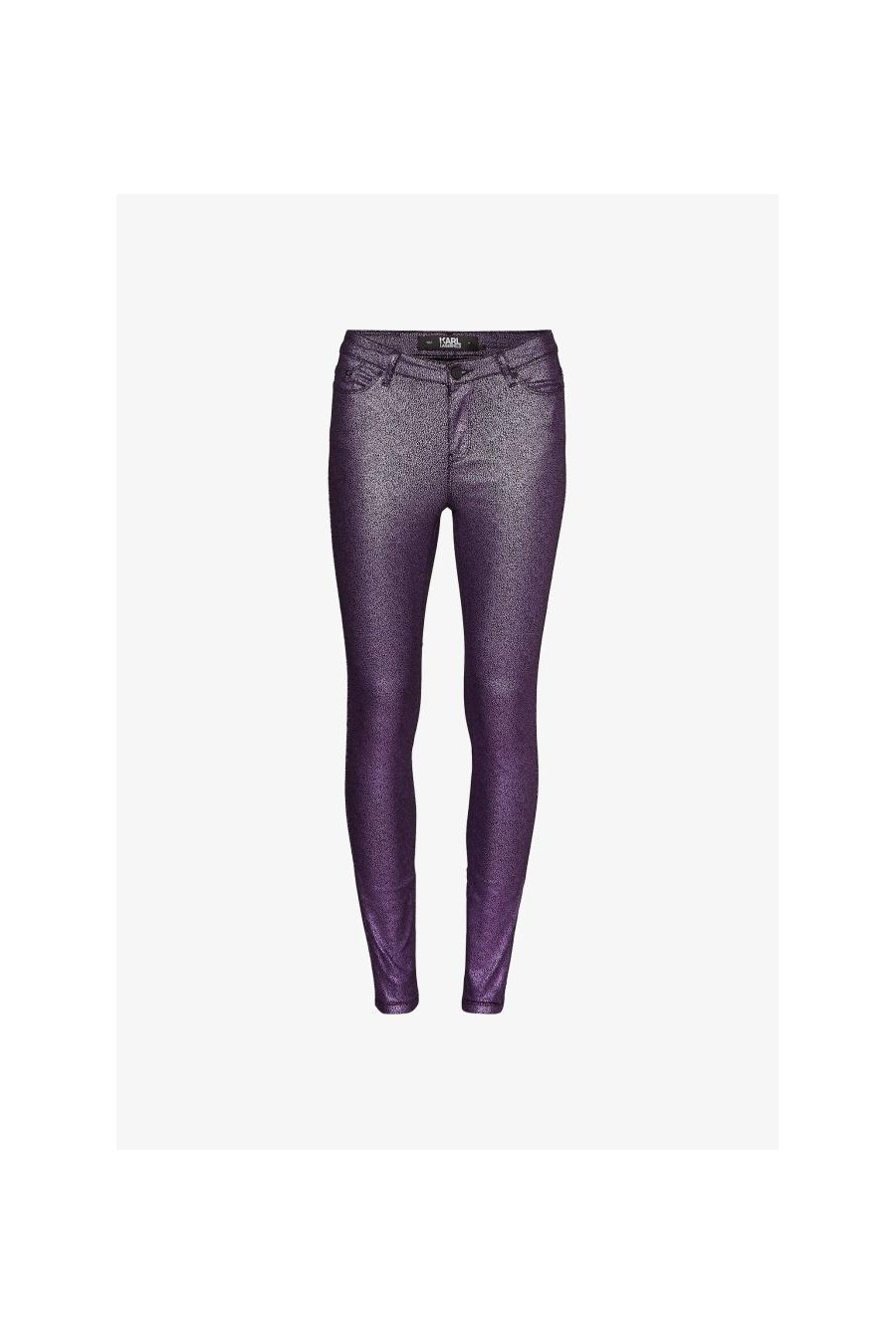 KARL LAGERFELD SHINY SKINNY DENIM LILAC