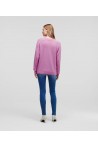 KARL LAGERFELD IKONIK 2 0 CREW NECK SWEATER PINK 