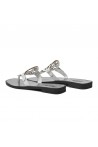 KARL LAGERFELD SKOOT RING LOGO TOE POST WHITE 