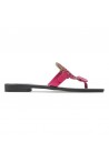 KARL LAGERFELD SKOOT RING LOGO TOE POST FUSCHIA 