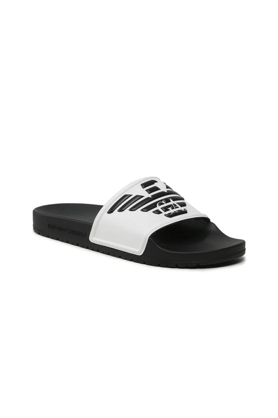 EMPORIO ARMANI UNISEX SLIDERS WHITE 