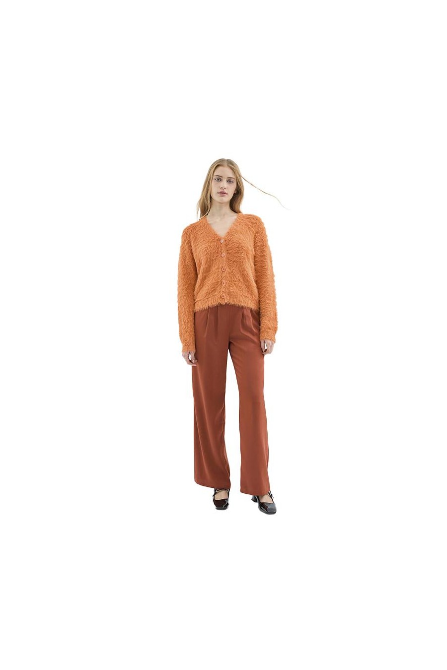 COMPAÑÍA FANTÁSTICA CARDIGAN DE PUNTO NARANJA