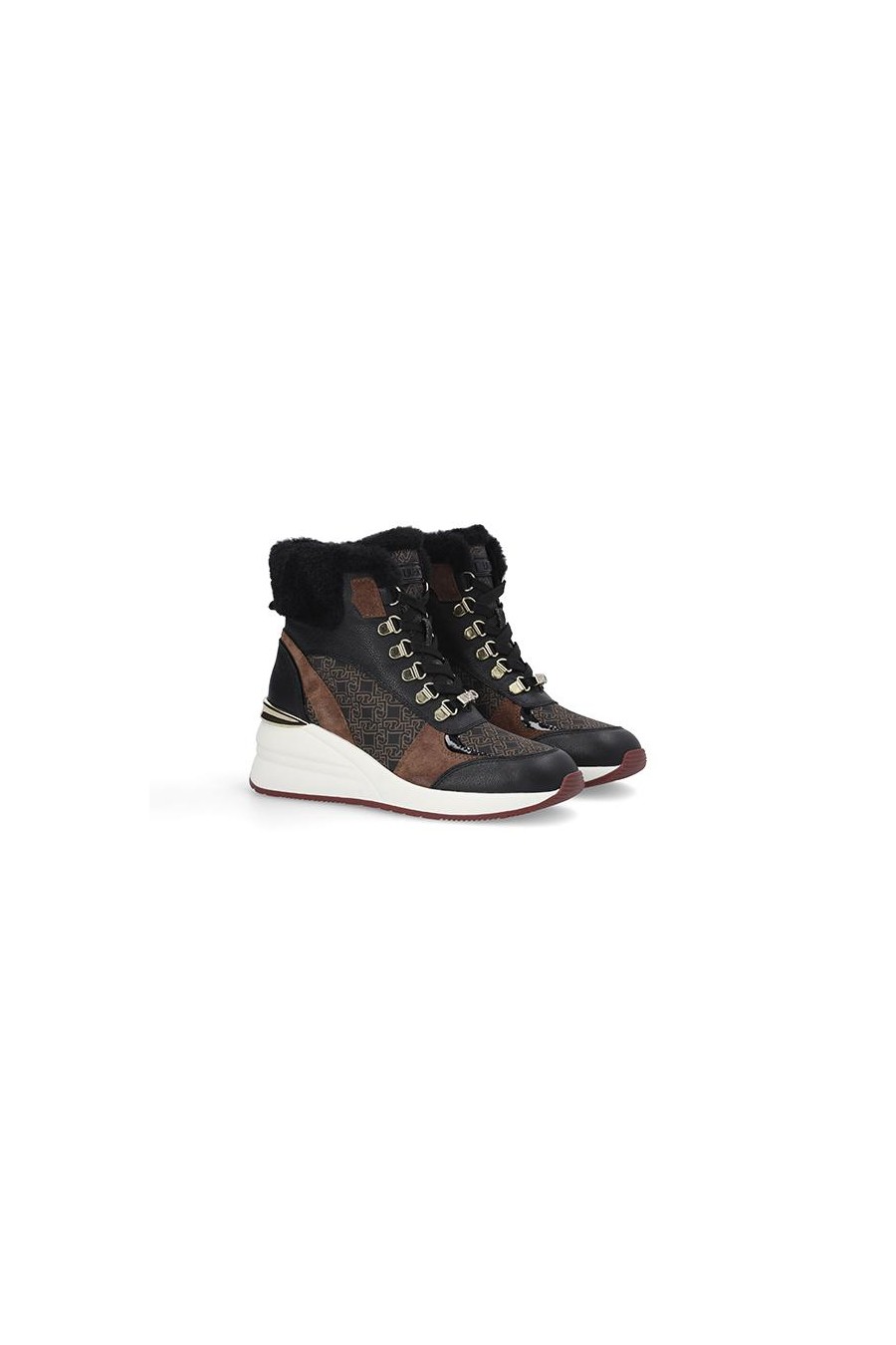 LIU JO MID SNEAKER ALYSSA BLACK/BROWN