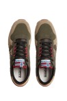 NAPAPIJRI STAB MAN NYLON/SUEDE SNEAKER TAUPE/GREEN