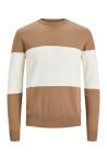 JACK & JONES JERSEY DE RAYAS BEIGE