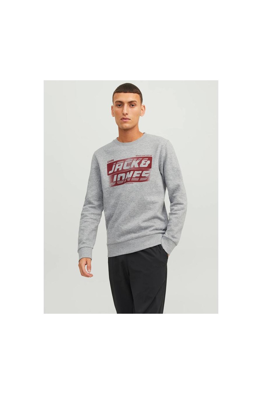 JACK & JONES SUDADERA LOGO GRIS