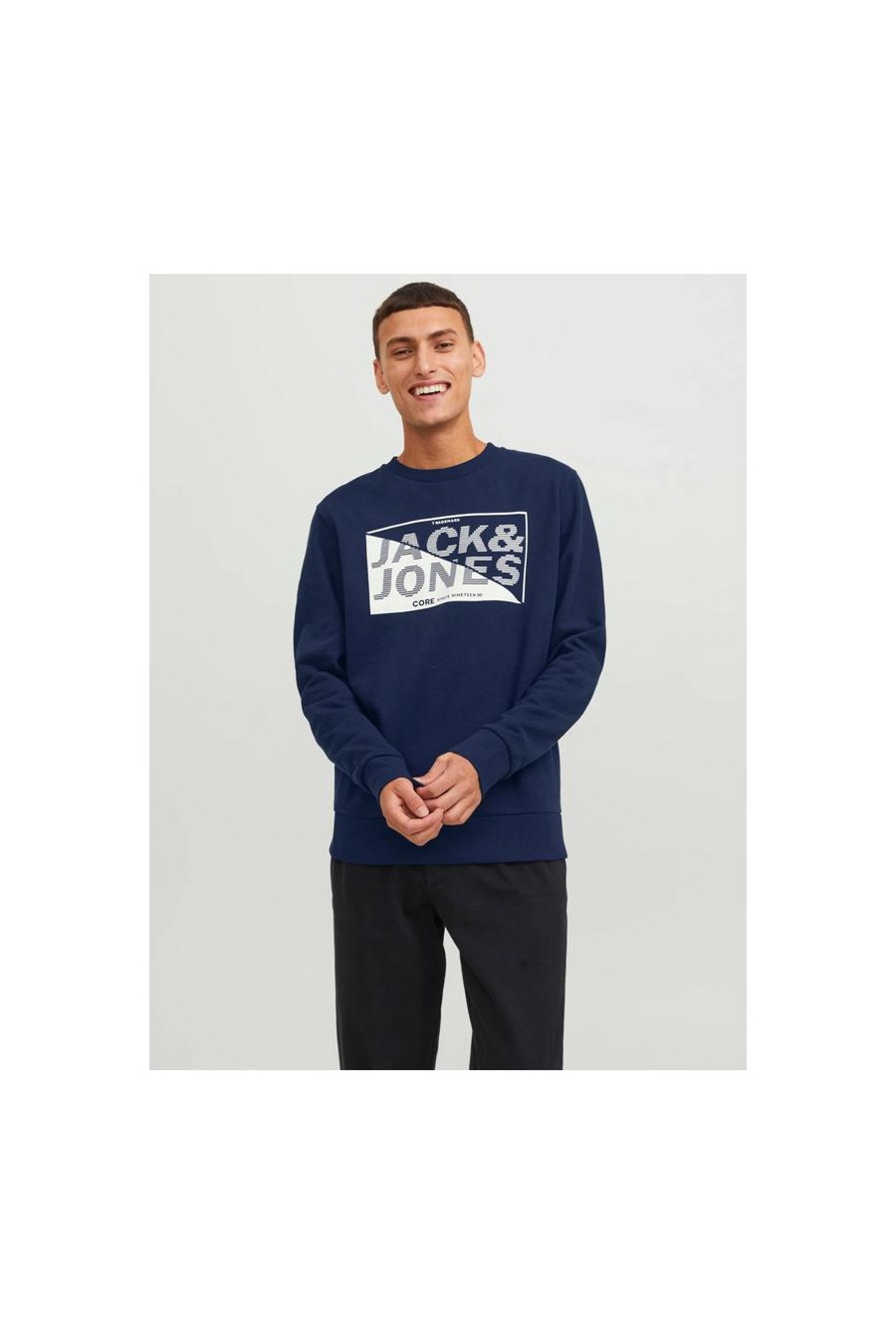 JACK & JONES SUDADERA LOGO AZUL