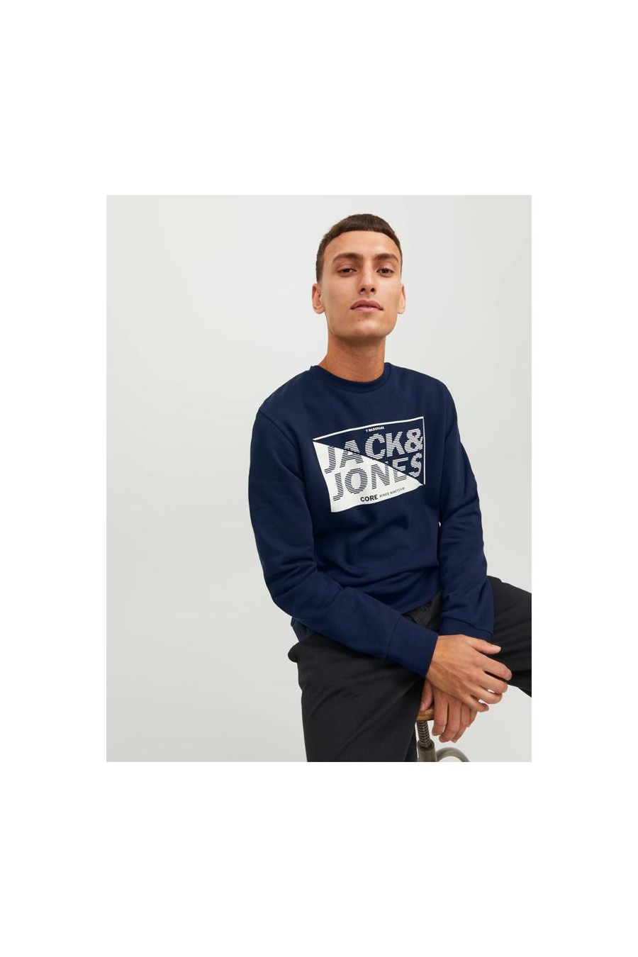 JACK & JONES SUDADERA LOGO AZUL