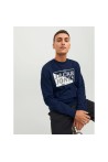 JACK & JONES SUDADERA LOGO AZUL