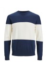 JACK & JONES JERSEY DE RAYAS BLANCO Y AZUL