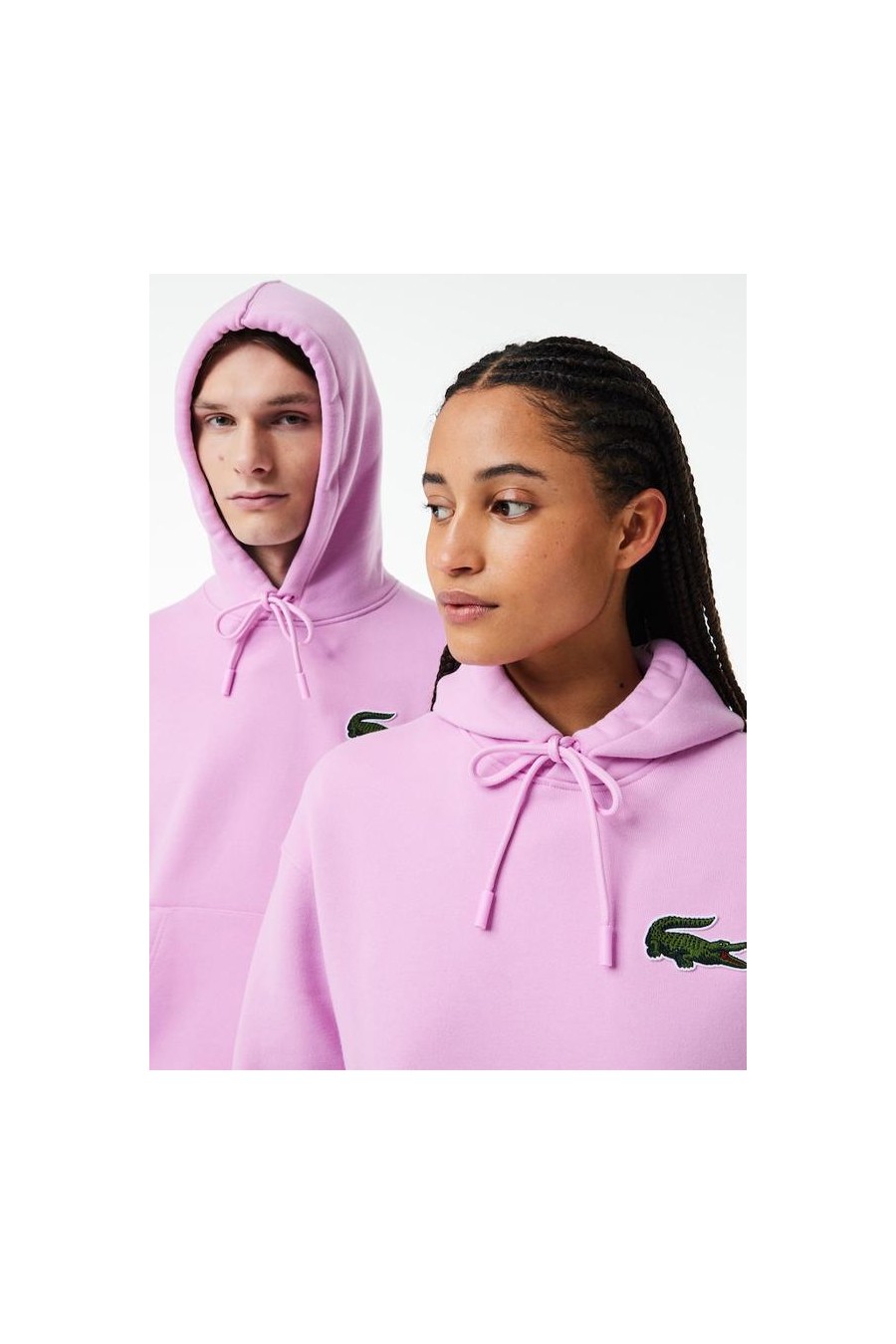 LACOSTE SUDADERA CON CAPUCHA ROSA