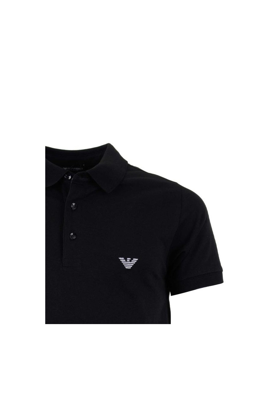 EMPORIO ARMANI MENS KNIT POLO NEGRO