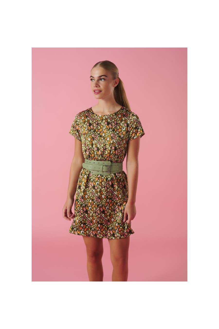 MINUETO GREEN FLORA DRESS 