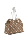 GUESS VIKKY II LARGE TOTE LATTE LOGO MULTI