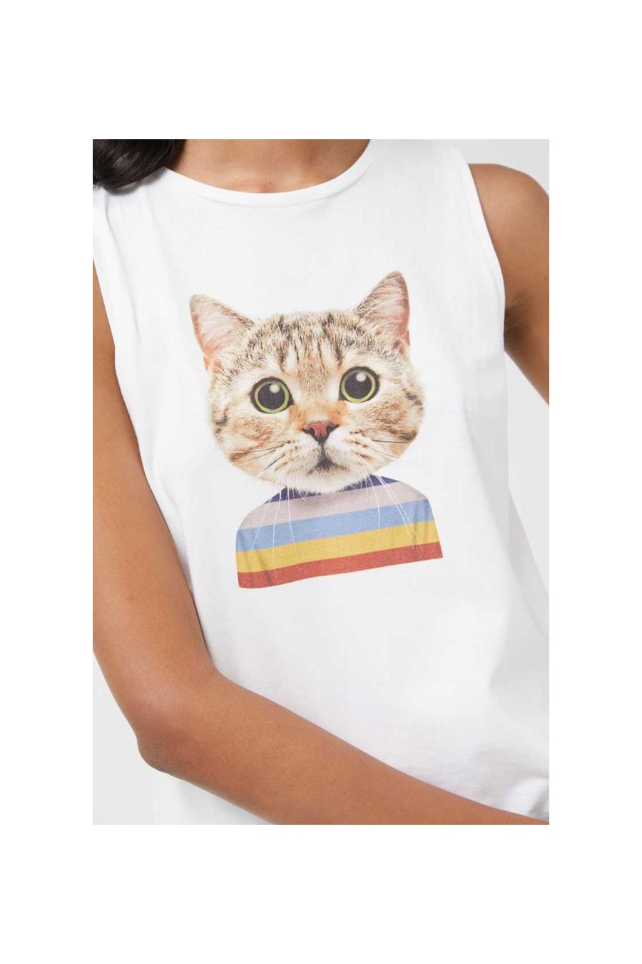 COMPAÑÍA FANTÁSTICA CAMISETA PRINT GATO BLANCA