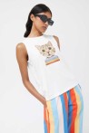 COMPAÑÍA FANTÁSTICA CAMISETA PRINT GATO BLANCA