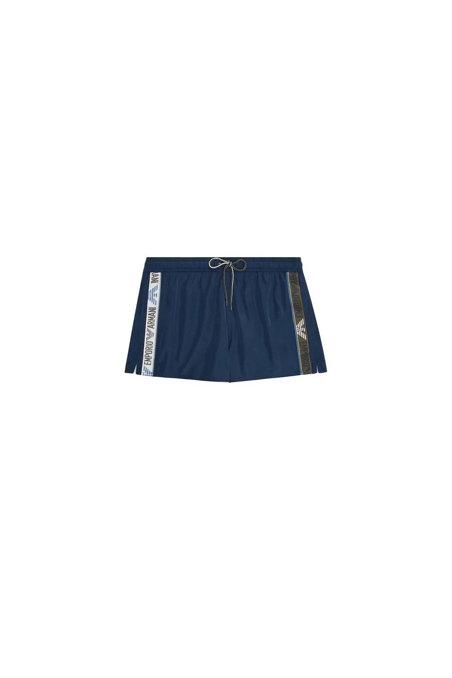 EMPORIO ARMANI MAN WOVEN BOXER BEACHWEAR NAVY