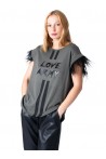 ANIMOSA CAMISETA LOVE ARMY VERDE