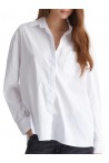 LIU JO CAMISA OVER POPELINE BLANCA 