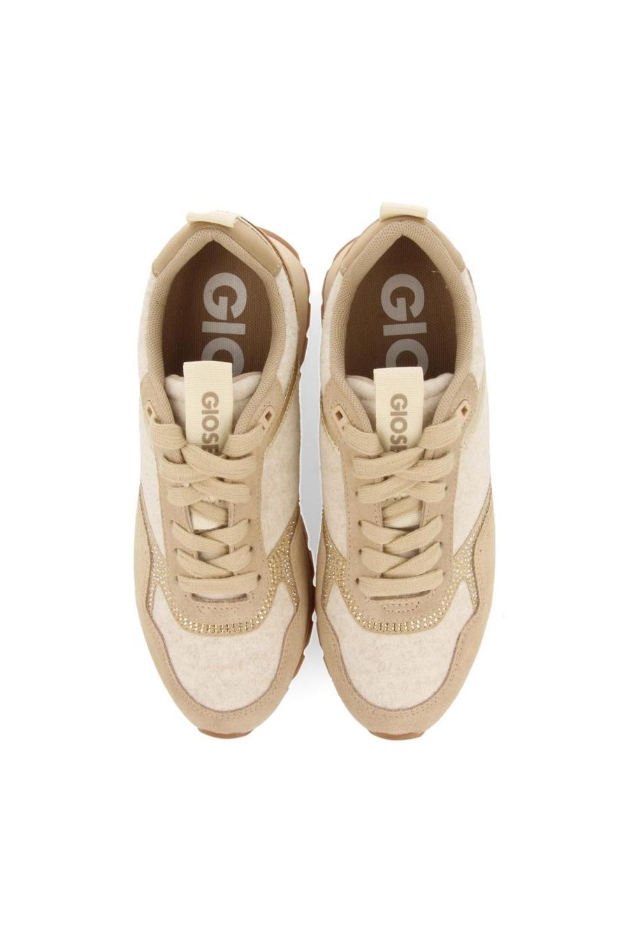 GIOSEPPO SNEAKERS FIELTRO Y STRASS ARDAGGER BEIGE