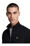 LYLE & SCOTT HYBRID BAFFLED TRACK JACKET JET BLACK