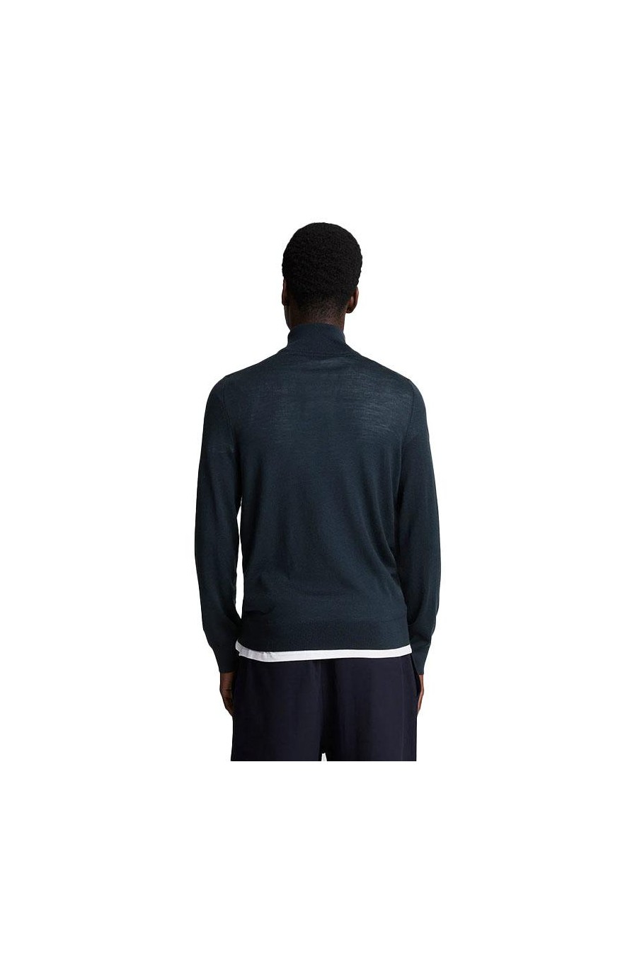 LYLE & SCOTT EAGLE MERINO QUARTER ZIP JUMPER NAVY