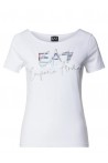 EA7 EMPORIO ARMANI T-SHIRT MET LABELPRINT BLANCO