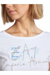 EA7 EMPORIO ARMANI T-SHIRT MET LABELPRINT BLANCO