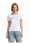 EA7 EMPORIO ARMANI T-SHIRT MET LABELPRINT BLANCO