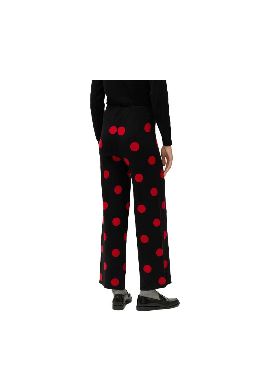 COMPAÑÍA FANTÁSTICA PANTALÓN DE PUNTO LUNARES ROJO