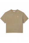 LACOSTE OVERSIZED WASHED EFFECT T-SHIRT BEIGE