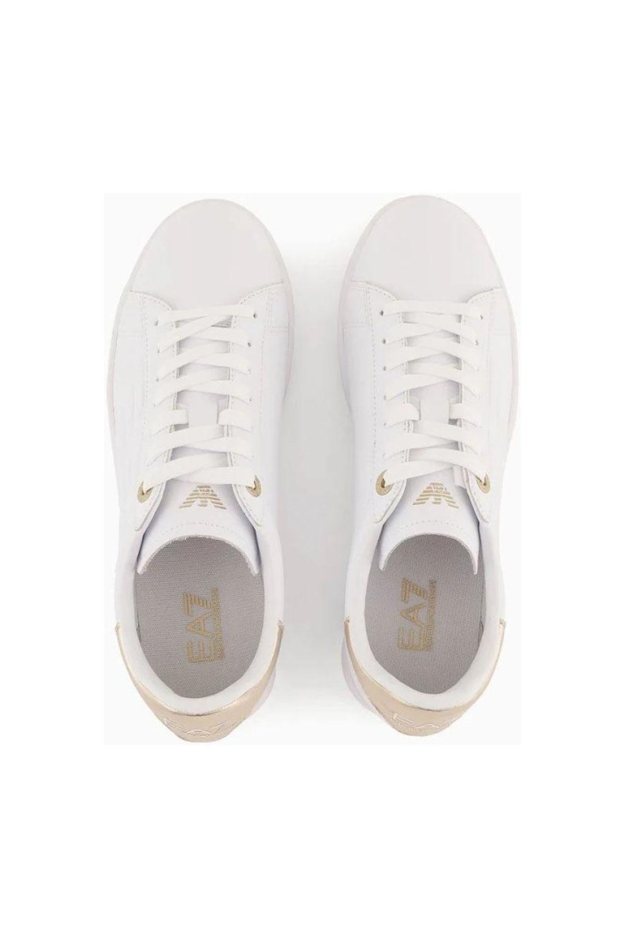 EMPORIO ARMANI EA7 ZAPATILLAS LACE-UP BLANCO/ORO