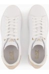 EMPORIO ARMANI EA7 ZAPATILLAS LACE-UP BLANCO/ORO