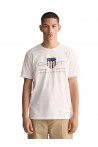 GANT REG ARCHIVE SHIELD SS T-SHIRT BLANCO