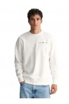 GANT PRINTED GRAPHIC C-NECK SWEAT BLANCO