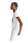 LIU JO CAMISETA LOGO CON STRASS BLANCO