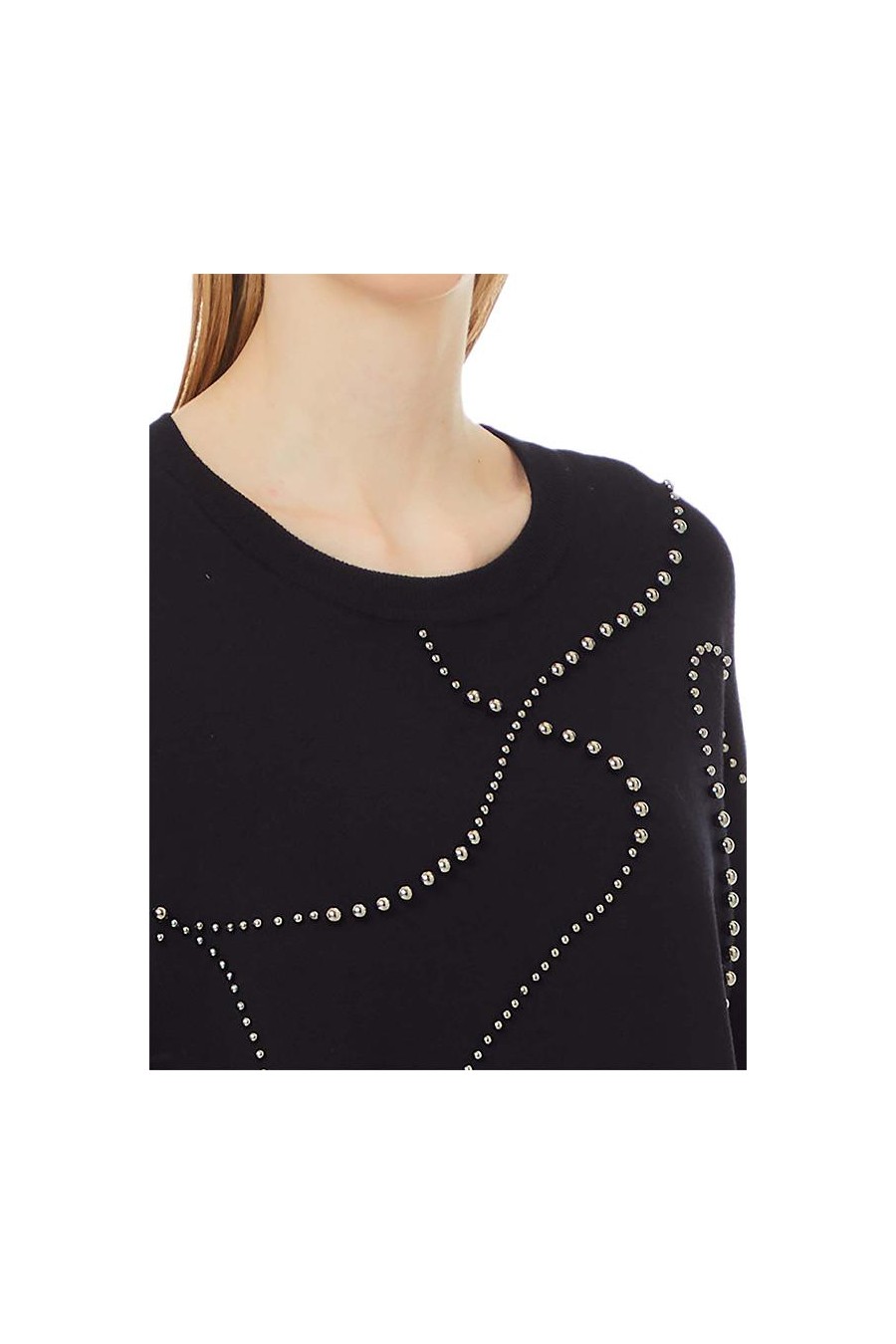 LIU JO JERSEY CON DETALLE DE CRISTALES NEGRO